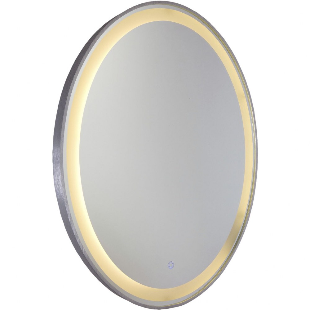 Artcraft Lighting-AM300-Reflections - 29.5 Inch 24W 1 LED Oval Mirror   Brushed Aluminum Finish