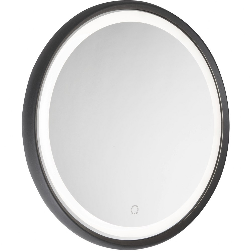 Artcraft Lighting-AM316-Reflections-25W 1 LED Round Mirror-23.75 Inches Wide by 23.75 Inches High   Matte Black Finish