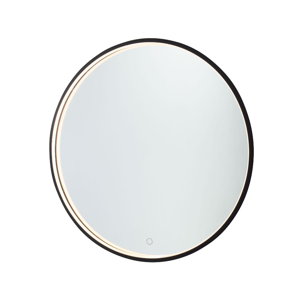 Artcraft Lighting-AM319-Reflections - 23.75 Inch 36W 1 LED Round Mirror   Matte Black Finish