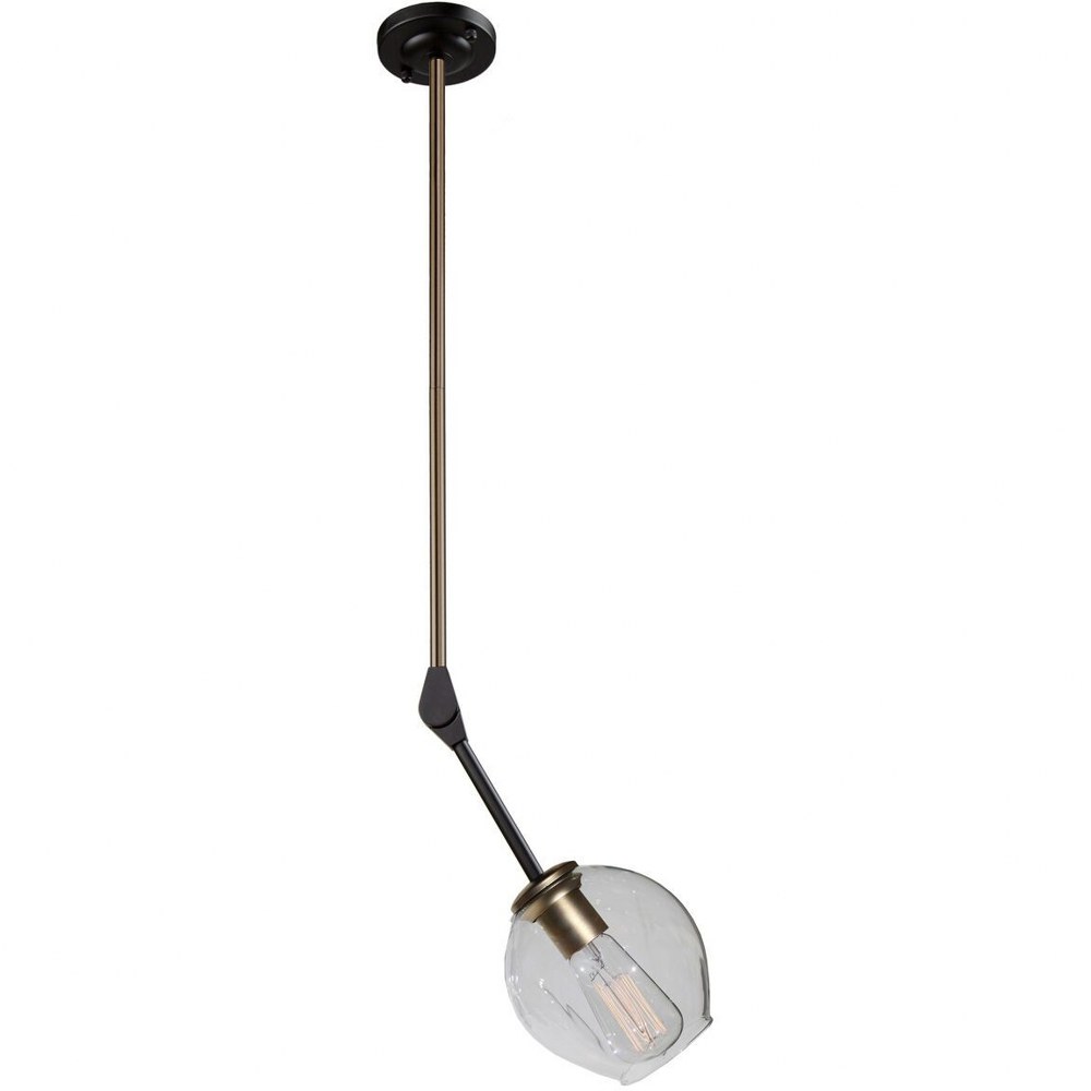 Artcraft Lighting-JA14020VB-Organic - 1 Light Pendant   Vintage Brass Finish with Clear Glass