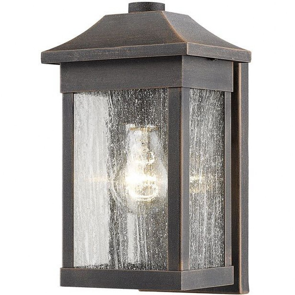 Artcraft Lighting-SC13100RU-Morgan-1 Light Outdoor Wall Mount in Traditional Outdoor Style-5.5 Inches Wide by 10.5 Inches High Rust  Rust Finish with Water Glass