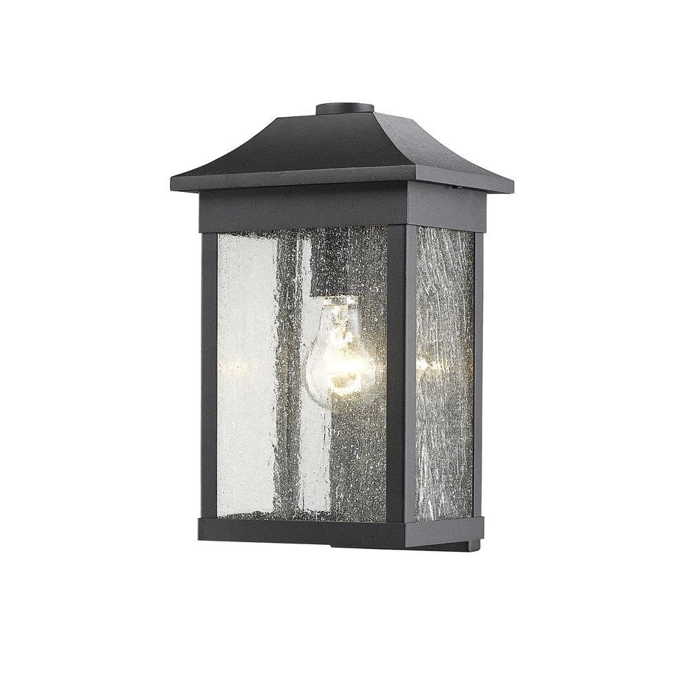 Artcraft Lighting-SC13101BK-Morgan-1 Light Outdoor Wall Mount in Traditional Outdoor Style-7 Inches Wide by 13 Inches High Black  Black Finish with Water Glass