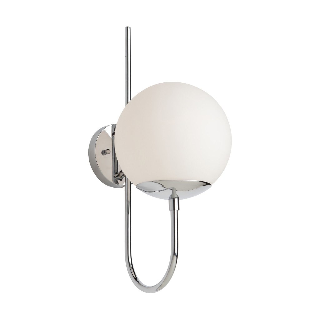 Artcraft Lighting-SC13227PN-Moonglow - 1 Light Wall Mount   Polished Nickel Finish with Opal White Glass