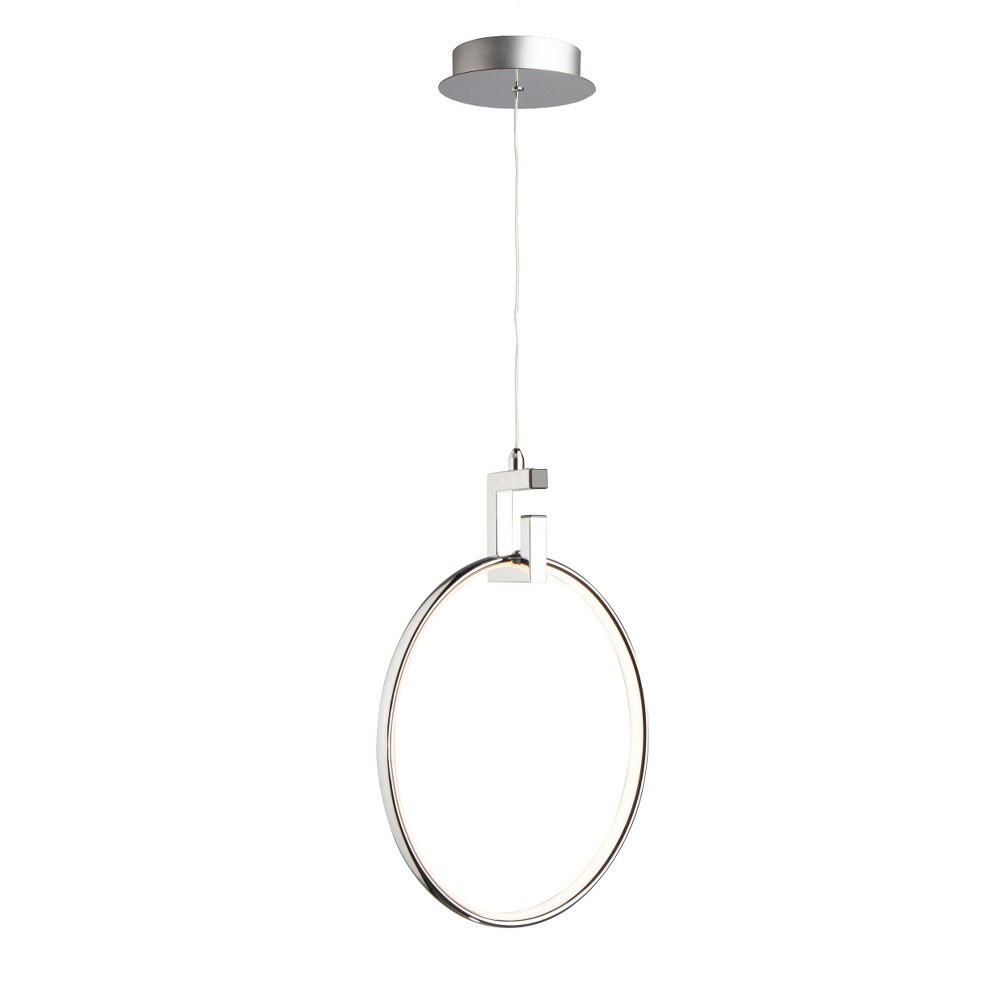 Artcraft Lighting-SC13263CH-Trapeze-13W 1 LED Pendant-11.75 Inches Wide by 24 Inches High   Chrome Finish