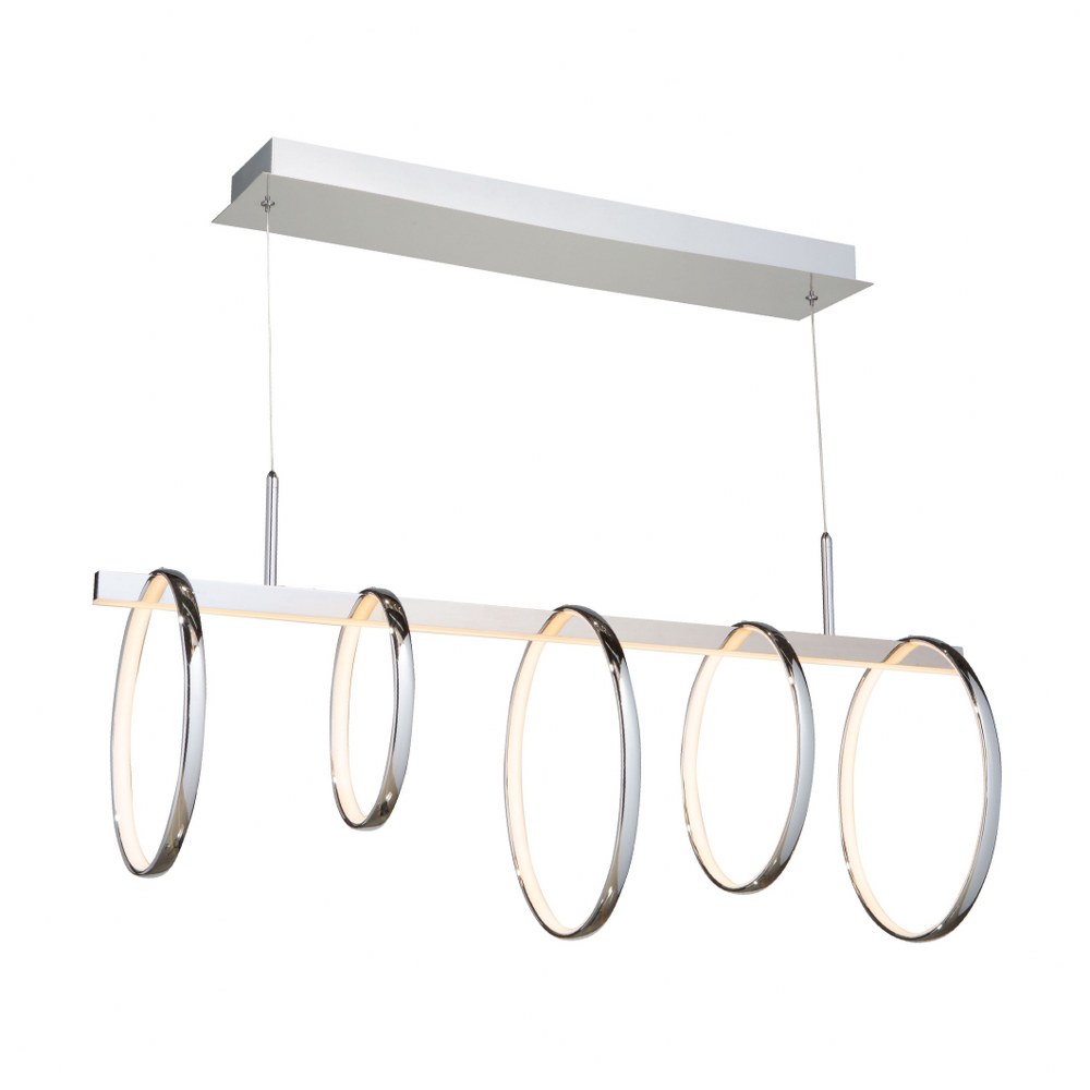 Artcraft Lighting-SC13265CH-Trapeze-485W 5 LED Island-11 Inches Wide by 11 Inches High   Chrome Finish