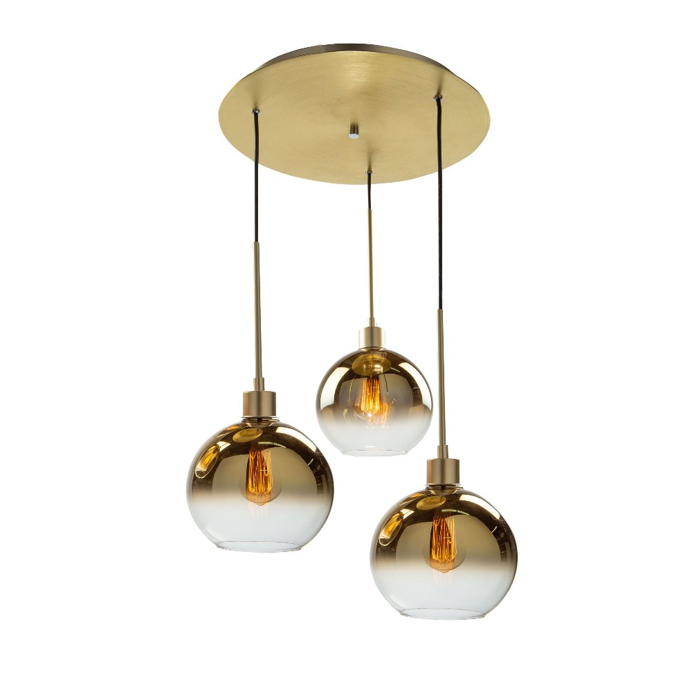 Artcraft Lighting-SC13283GD-Morning Mist - 3 Light Pendant   Morning Mist - 3 Light Pendant