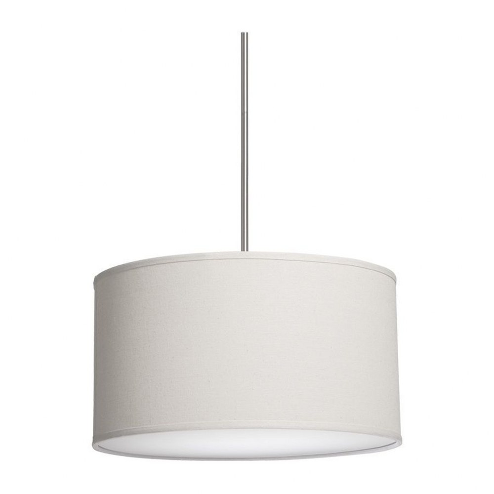 Artcraft Lighting-SC521WH-Mercer Street - 3 Light Chandelier White  White Finish with White Glass with Fabric Shade