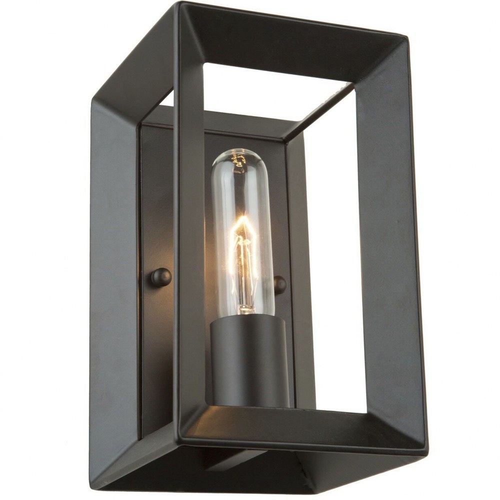 Artcraft Lighting-AC10060-Vineyard - 1 Light Wall Mount Matte Black  Matte Black Finish with Metal Cage Shade