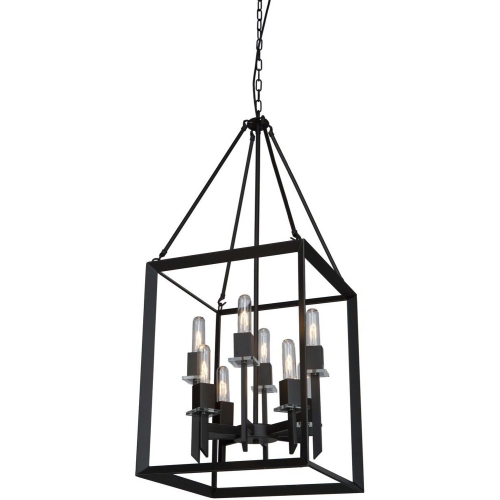 Artcraft Lighting-AC10068-Vineyard-8 Light Chandelier-16 Inches Wide by 40 Inches High   Matte Black Finish