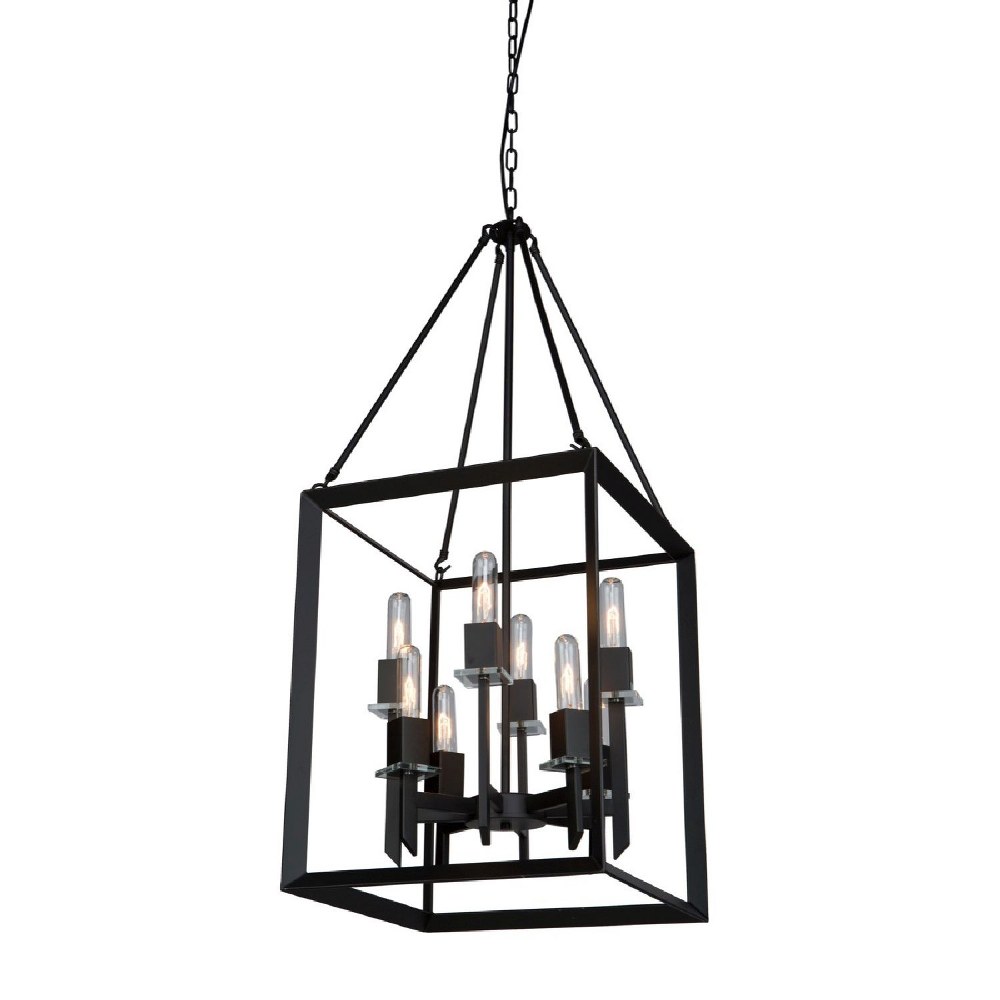 Artcraft Lighting-AC10068-Vineyard-8 Light Chandelier-16 Inches Wide by 40 Inches High Matte Black  Matte Black Finish