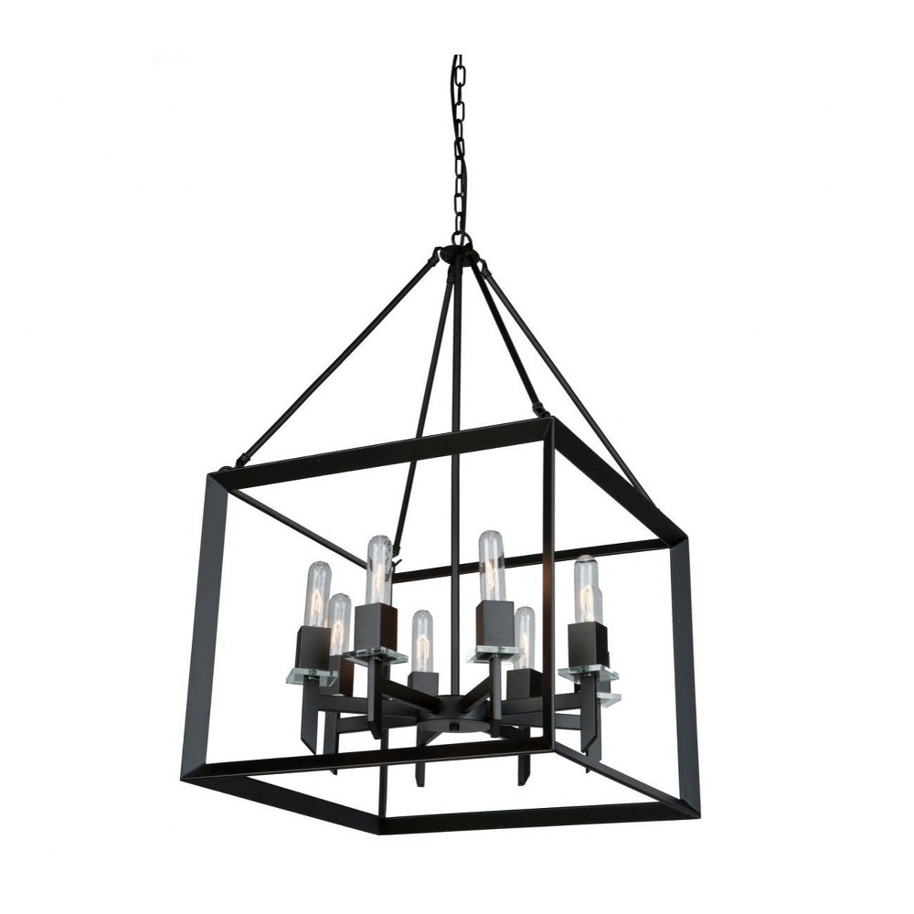 Artcraft Lighting-AC10069-Vineyard-8 Light Chandelier-20 Inches Wide by 34.5 Inches High   Matte Black Finish