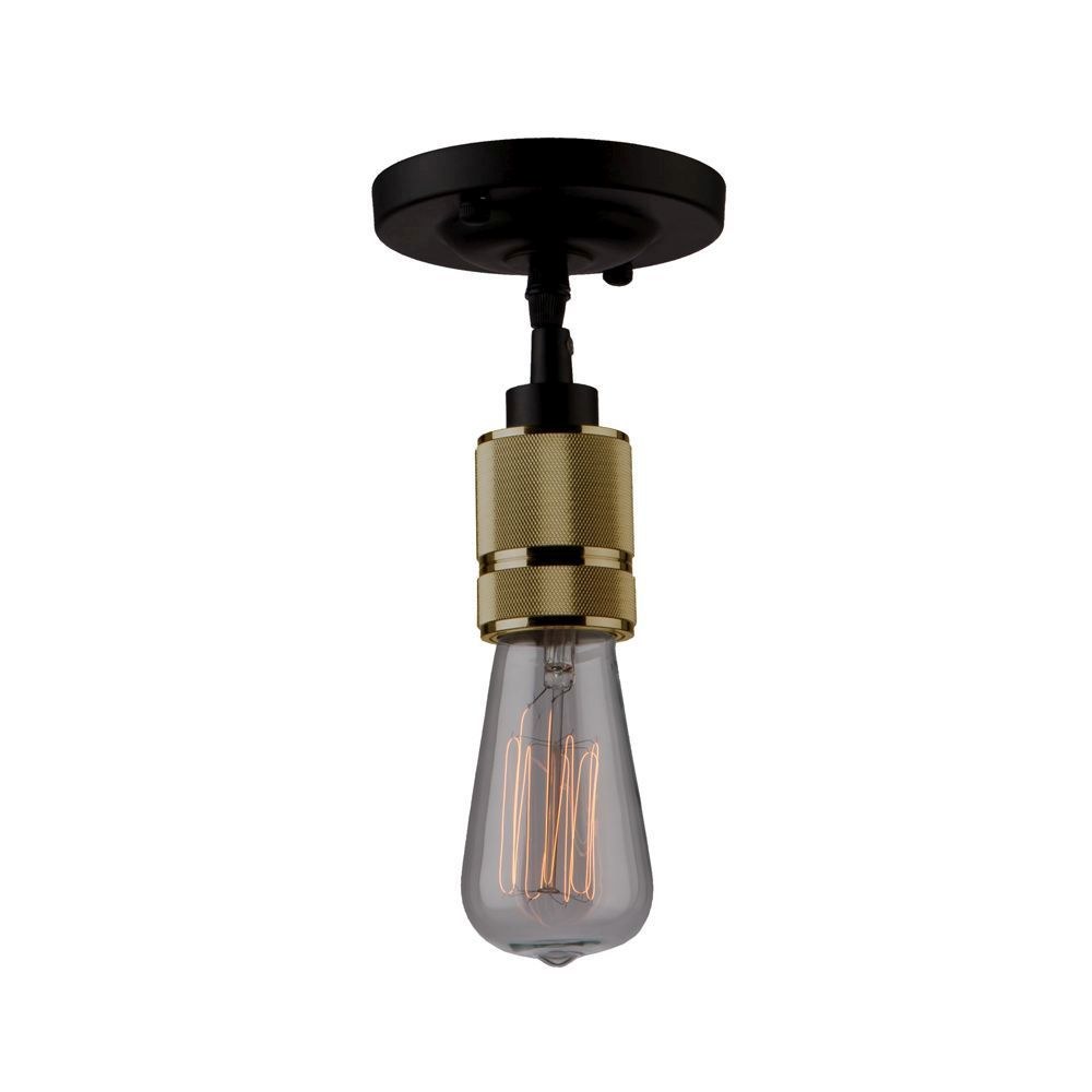 Artcraft Lighting-AC10571VB-Jersey-1 Light Pendant in Urban Retro Style-4.75 Inches Wide by 96 Inches High   Vintage Brass Finish