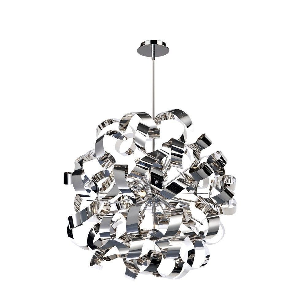 Artcraft Lighting-AC601CH-Bel Air-12 Light Pendant-24 Inches Wide by 24 Inches High Chrome  Black Finish