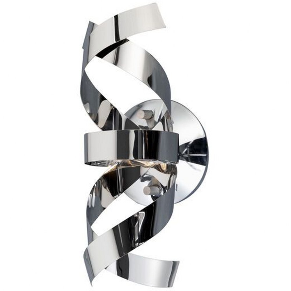 Artcraft Lighting-AC603CH-Bel Air-1 Light Wall Mount-9 Inches Wide by 5 Inches High Chrome  Black Finish