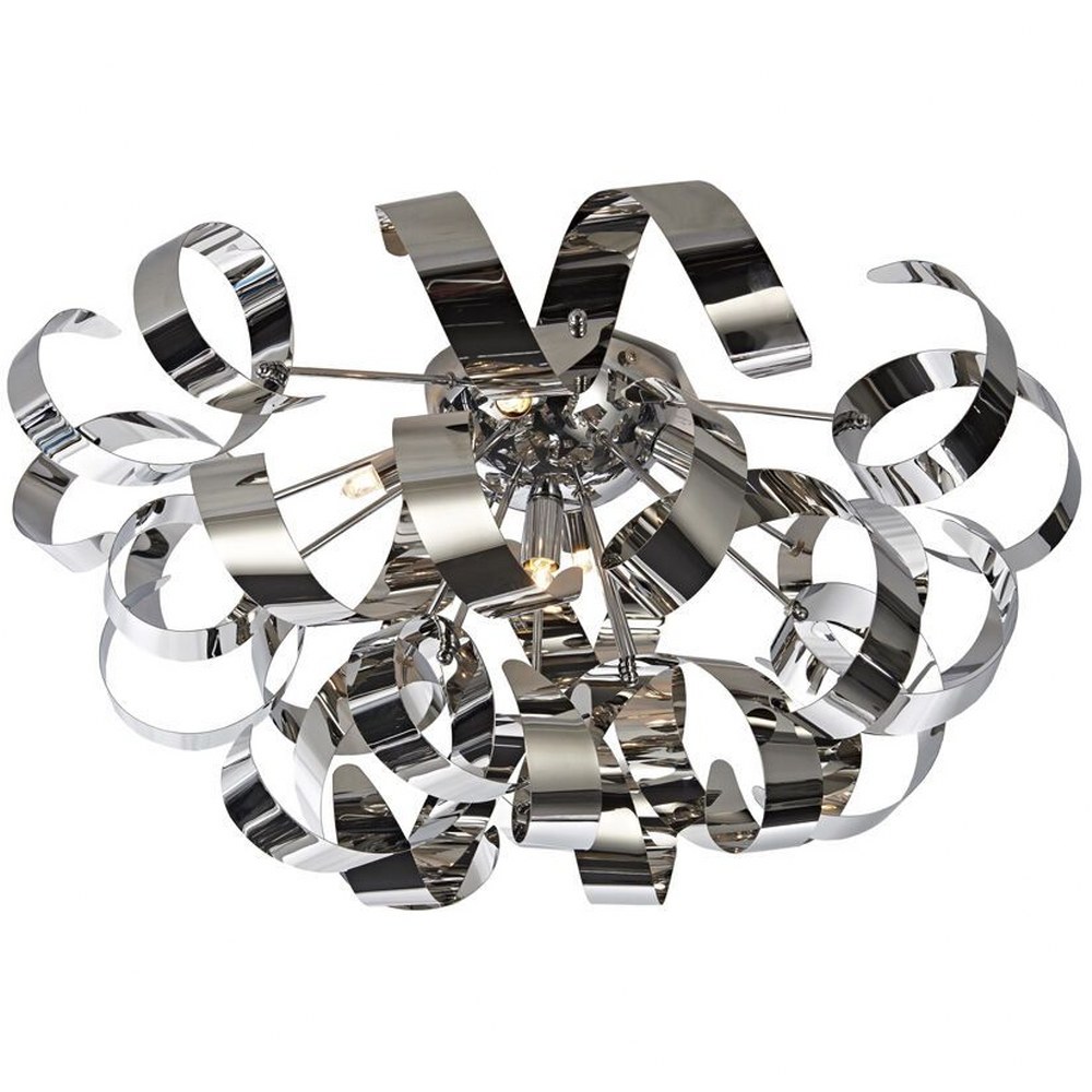 Artcraft Lighting-AC605CH-Bel Air - 5 Light Flush Mount Chrome  Chrome Finish