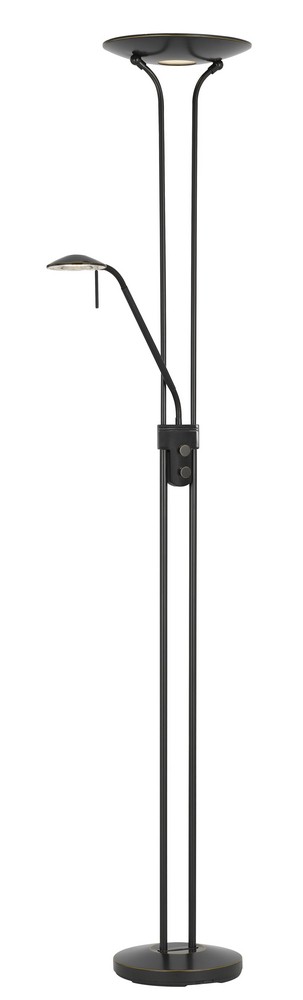 Cal Lighting-BO-2780TR-DB-Pavia - 70.8 Inch 35W 2 LED Torchiere with Reading Light Dark Bronze Dark Bronze Finish with Metal Shade