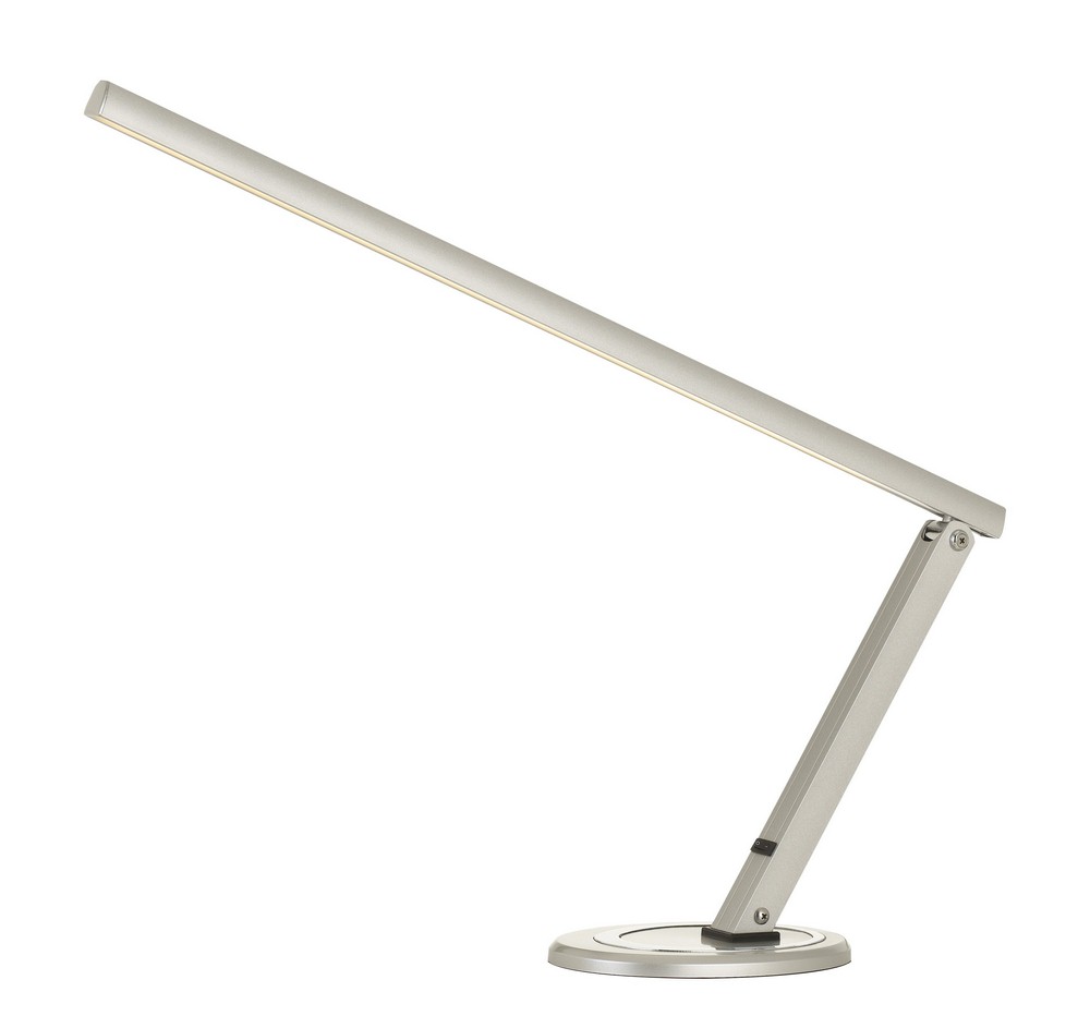 Cal Lighting-BO-2781DK-Savona- 10W 1 LED Desk Lamp-8.3 Inches Wide by 27 Inches High Satin Nickel Finish