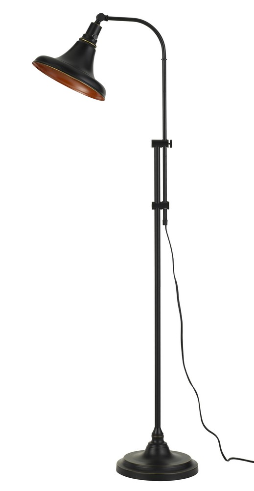 Cal Lighting-BO-2788FL-DB-Taranto-One Light Adjustable Floor Lamp-10 Inches Wide by 47.58 Inches High Dark Bronze Finish with Metal Shade