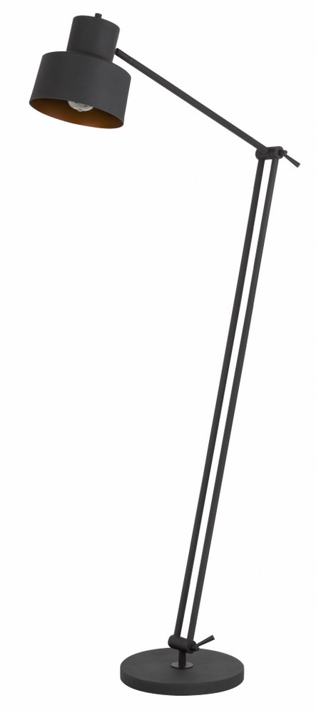 Cal Lighting-BO-2966FL-Davidson-1 Light Floor lamp in Lifestyle Style-11 Inches Wide by 65 Inches High   Matte Black Finish
