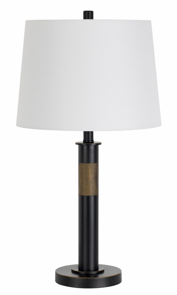 Cal Lighting-BO-2968TB-ORB-Summerfield-1 Light Table lamp in Lifestyle Style-14 Inches Wide by 26 Inches High Oil Rubbed Bronze Finish with Off-White Fabric Shade