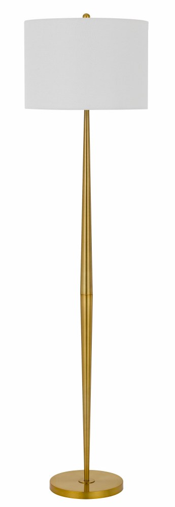 Cal Lighting-BO-2980FL-AB-Sterling-1 Light Floor lamp in Lifestyle/Modern Style-16 Inches Wide by 62 Inches High Antique Brass Antique Brass Finish with Off-White Fabric Shade