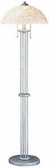 Cal Lighting-BO-471-PW-Two Light Floor Lamp-11.25 Inches Wide by 59.25 Inches High Pewter Finish with Mosaic Glass