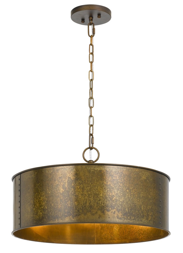 Cal Lighting-FX-3637-3-Rochefort-Three Light Chandelier-20 Inches Wide by 7 Inches High Distress Gold Finish