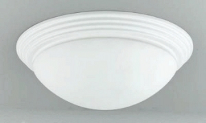 Cal Lighting-LA-181L-RU-Ceiling Flush Mount-16 Inches Wide by 4.5 Inches High Black White Finish