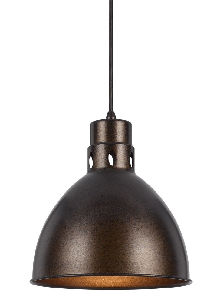 Cal Lighting-UP-1109-6-RU-Webster-One Light Pendant-10 Inches Wide by 72 Inches High Rust Rust Finish