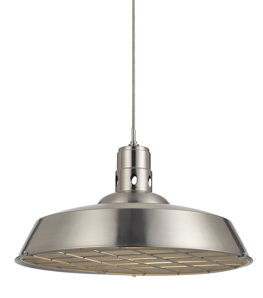 Cal Lighting-UP-1112-6-BS-Danberry-One Light Pendant-20 Inches Wide by 72 Inches High Brushed Steel Rust Finish