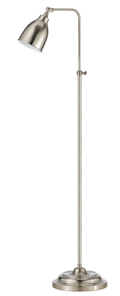 Cal Lighting-BO-2032FL-BS-One Light Pharmacy Floor Lamp with Adjustable Pole-14 Inches Wide by 7.3 Inches High Brushed Steel Dark Bronze Finish