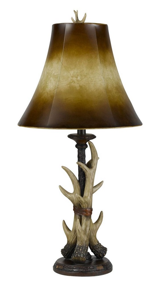Cal Lighting-BO-2068TB-Buckhorn-One Light Table Lamp-9.5 Inches Wide by 19 Inches High Bone Finish