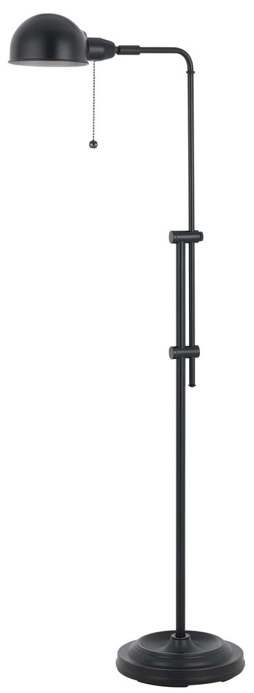 Cal Lighting-BO-2441FL-ORB-Croby-One Light Pharmacy Floor Lamp with Adjustable Pole-58 Inches High Oil Rubbed Bronze Rust Finish
