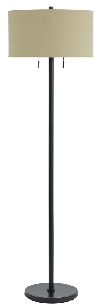 Cal Lighting-BO-2450FL-DB-Calais-Two Light Floor Lamp-59 Inches High Dark Bronze Dark Bronze Finish with Metal Shade