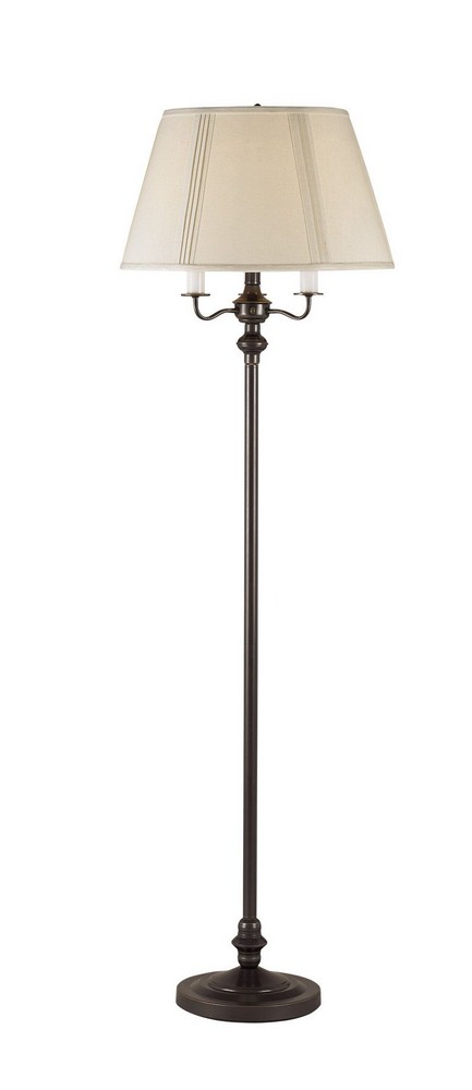Cal Lighting-BO-315-DB-Universal-Traditional Four Light Floor Lamp-10.3 Inches Wide by 21.8 Inches High Dark Bronze Antique Brass