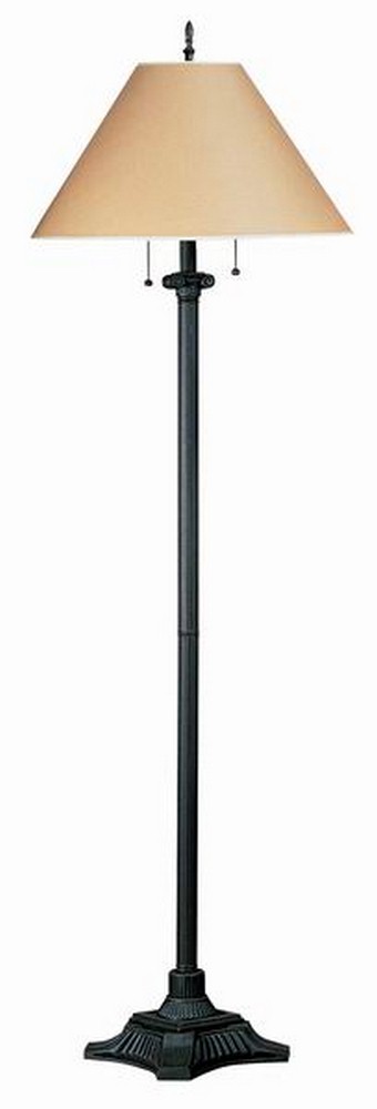Cal Lighting-BO-433-RU-Desert-Two Light Mission Style Floor Lamp-11 Inches Wide by 8.3 Inches High Rust