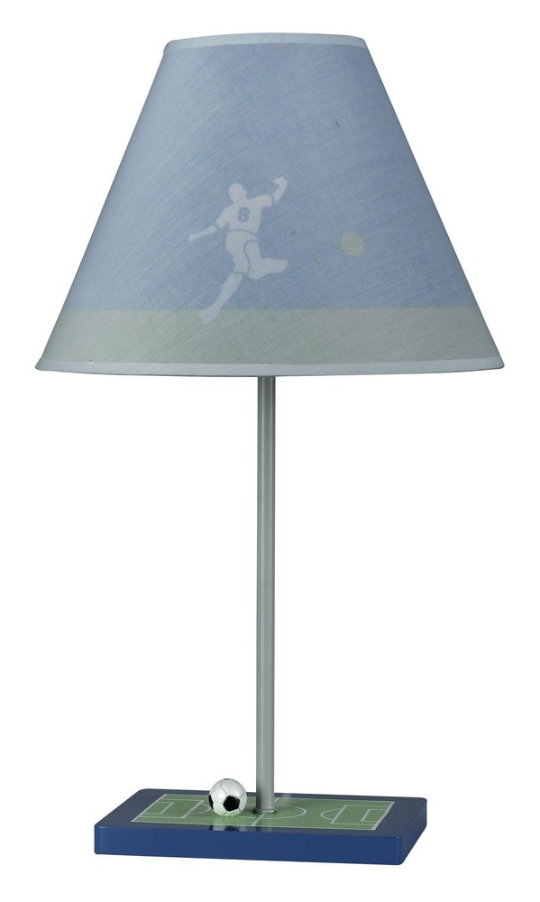 Cal Lighting-BO-5684-One Light Soccer Table Lamp-21 Inches High Chrome Finish