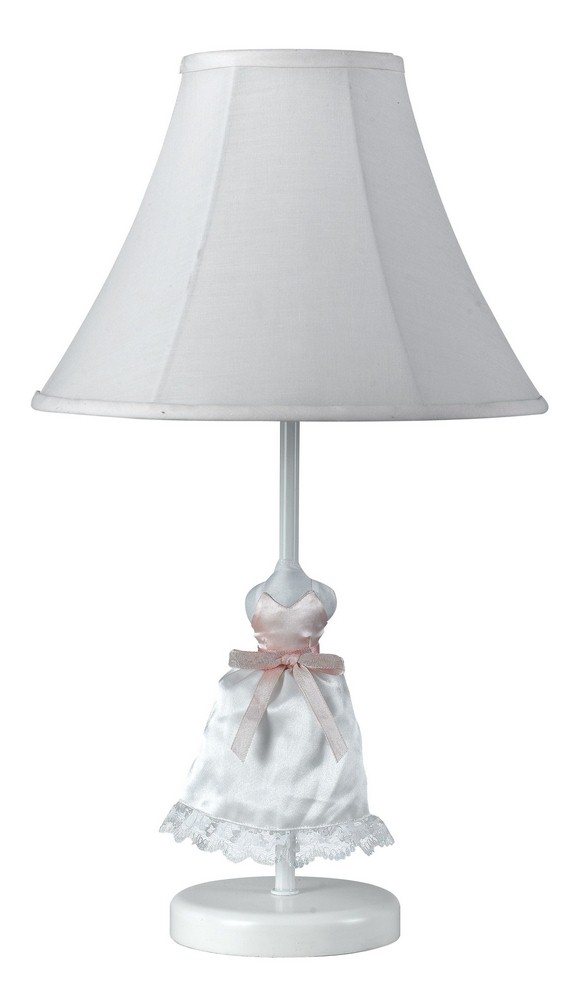 Cal Lighting-BO-5690-One Light Doll Skirt Table Lamp-5.5 Inches Wide by 21 Inches High Chrome Finish