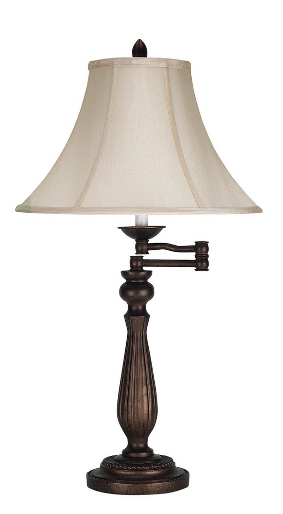 Cal Lighting-BO-581TB-One Light Swing Arm Table lamp Antique rust