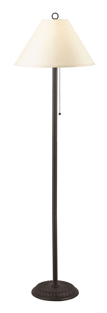 Cal Lighting-BO-904FL-OW-Craftman-One Light Candlestick Floor Lamp-10 Inches Wide by 57 Inches High Black