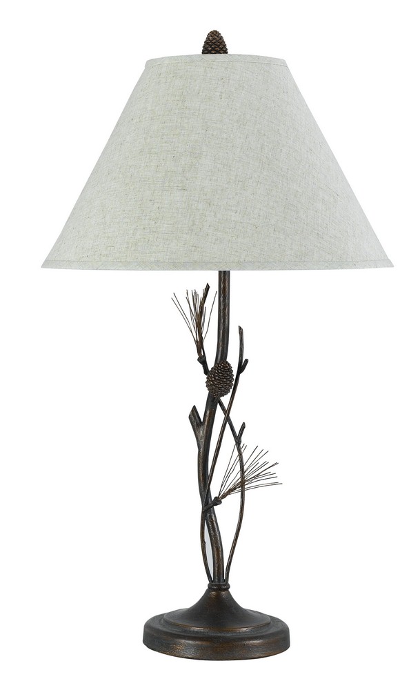 Cal Lighting-BO-961TB-Elizabethe-One Light Table Lamp-6 Inches Wide by 20.3 Inches High Willow Finish