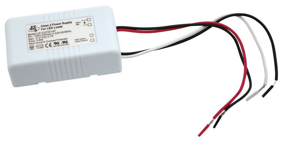 Cal Lighting-D-700MA-CC-9W-Accessory-LED Driver-3.38 Inches Wide by 2 Inches High   White Finish