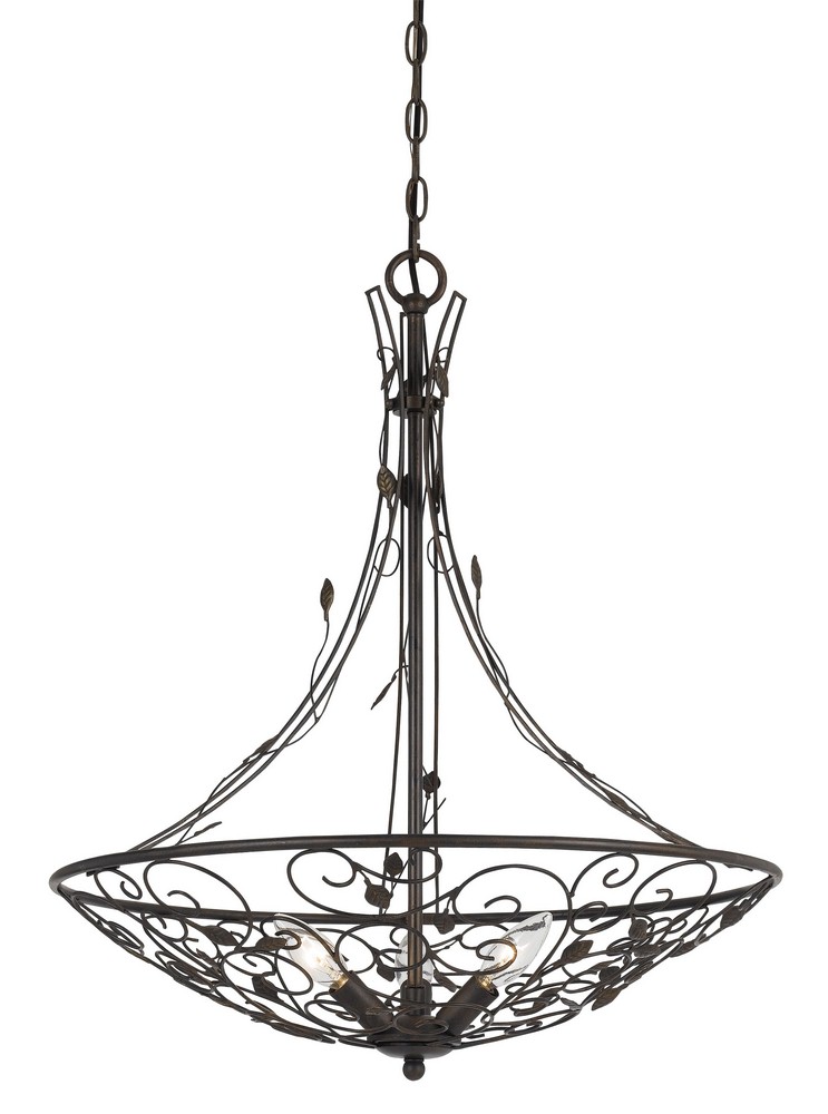 Cal Lighting-FX-3560/3-Varano-Three Light Chandelier-26.5 Inches High   Chandelier