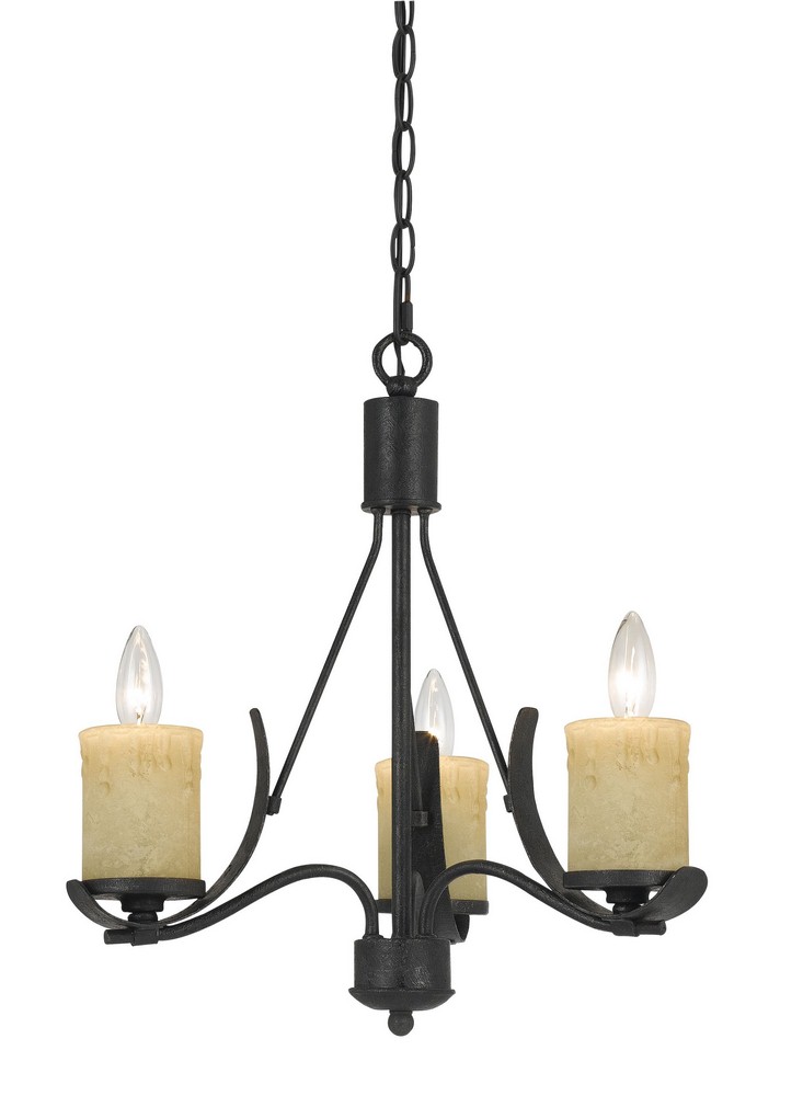 Cal Lighting-FX-3561/3-Morelis-Three Light Chandelier-18 Inches High   Chandelier