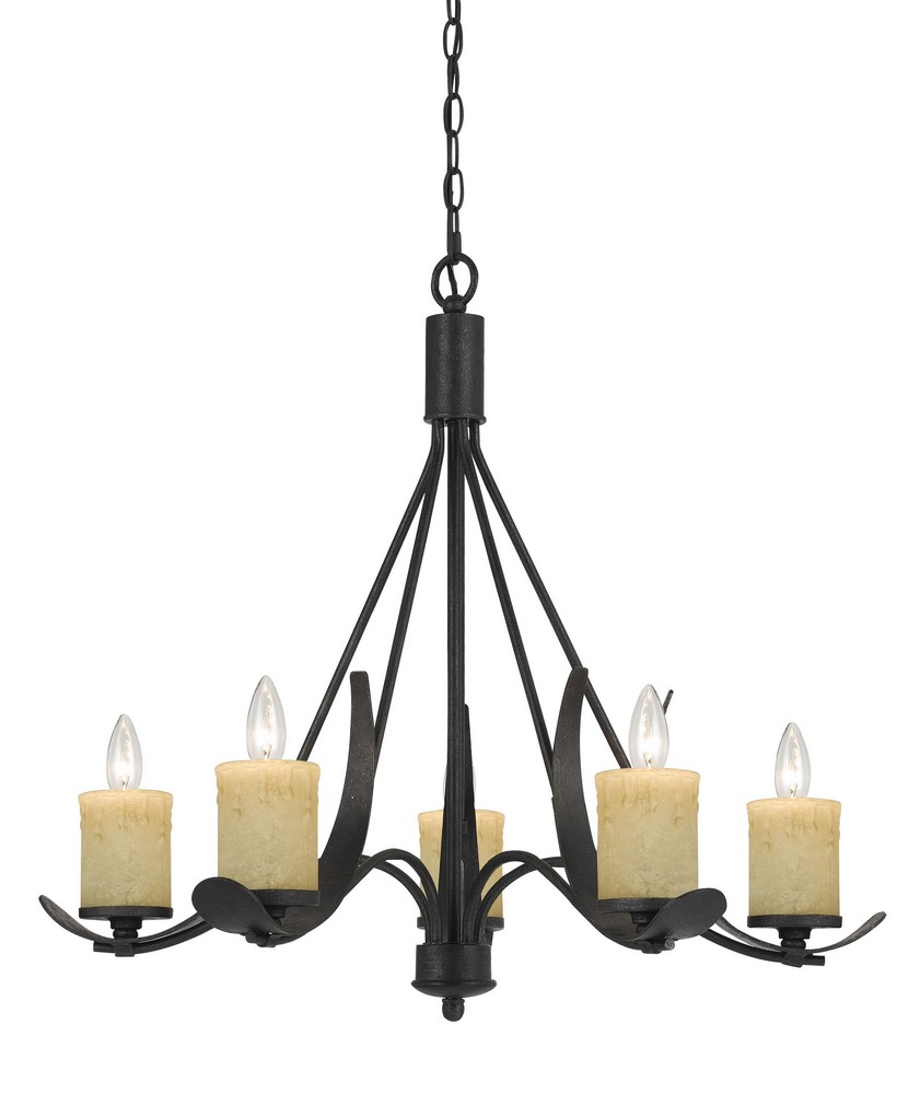 Cal Lighting-FX-3561/5-Morelis-Five Light Chandelier-25.5 Inches High   Chandelier