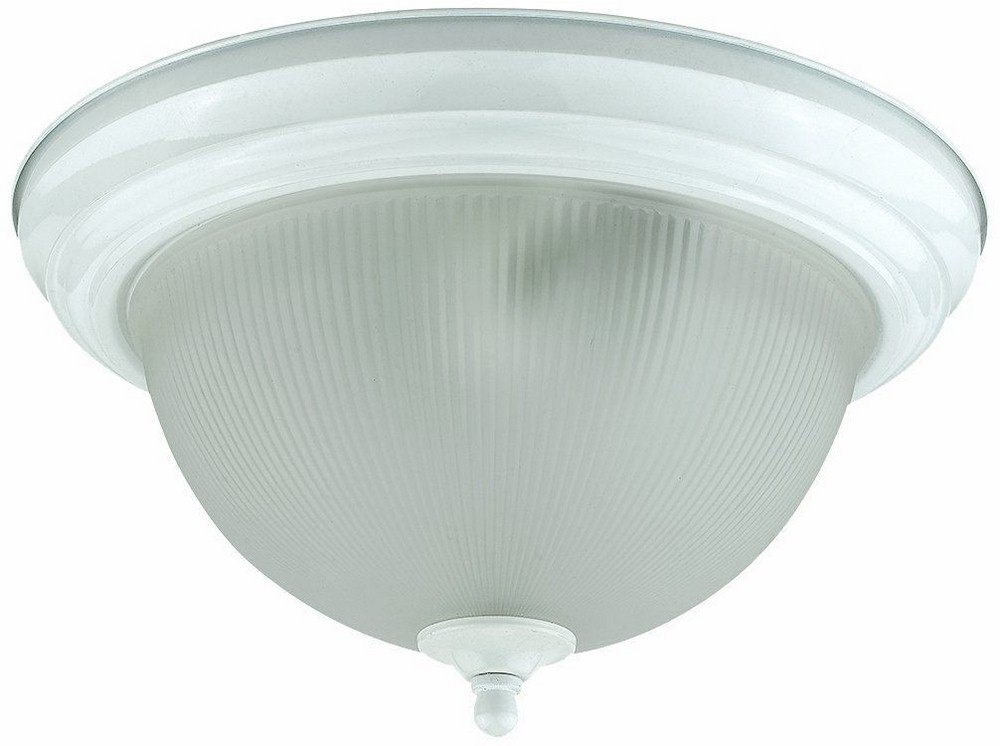 Cal Lighting-LA-180S-WH-Elizabethe-Two Light Small Flush Mount-11 Inches Wide by 6 Inches High White White Finish