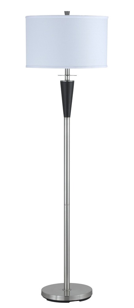 Cal Lighting-LA-8002FL-1BS-Elizabethe-One Light Floor Lamp-6.9 Inches Wide by 21.3 Inches High Brushed Steel/Black Finish