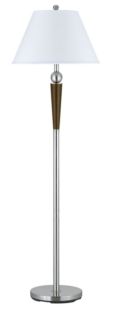 Cal Lighting-LA-8005FL-1BS-One Light Floor Lamp   Brushed Steel Finish