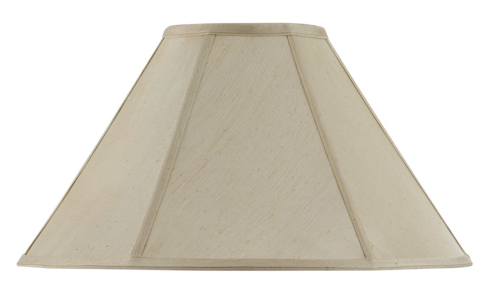 Cal Lighting-SH-8101/19-CM-Accessory- Shade-19 Inches Wide by 12 Inches High Basic Coolie Champagne  Basic Coolie White Finish