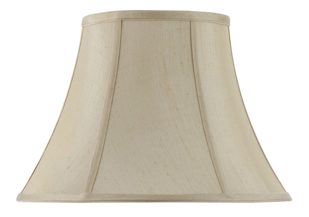 Cal Lighting-SH-8104/16-CM-Accessory- Shade-16 Inches Wide by 11.5 Inches High Bell Champagne White Finish